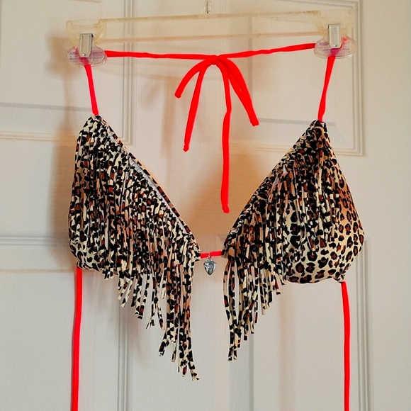 Leopard print fringe bikini - Picture 1 of 4